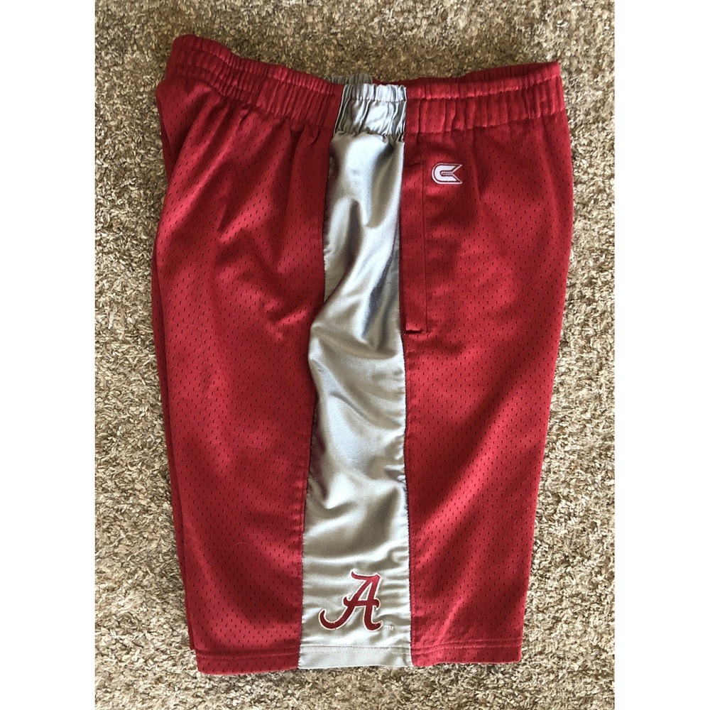 Alabama Crimson Tide Shorts Champion NCAA Basketball Stadium Mesh Red Men's L